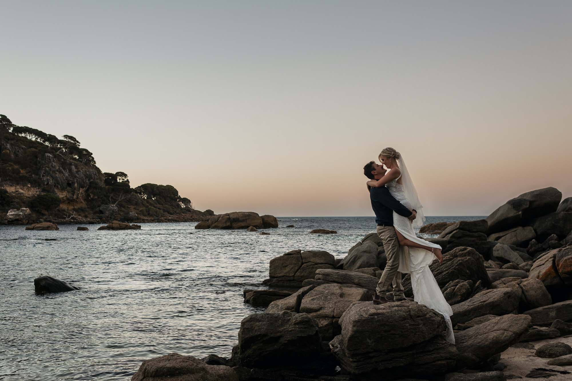 Andy and Nicole beach elopement in Margaret River, Western Australia, photographed by John Rice