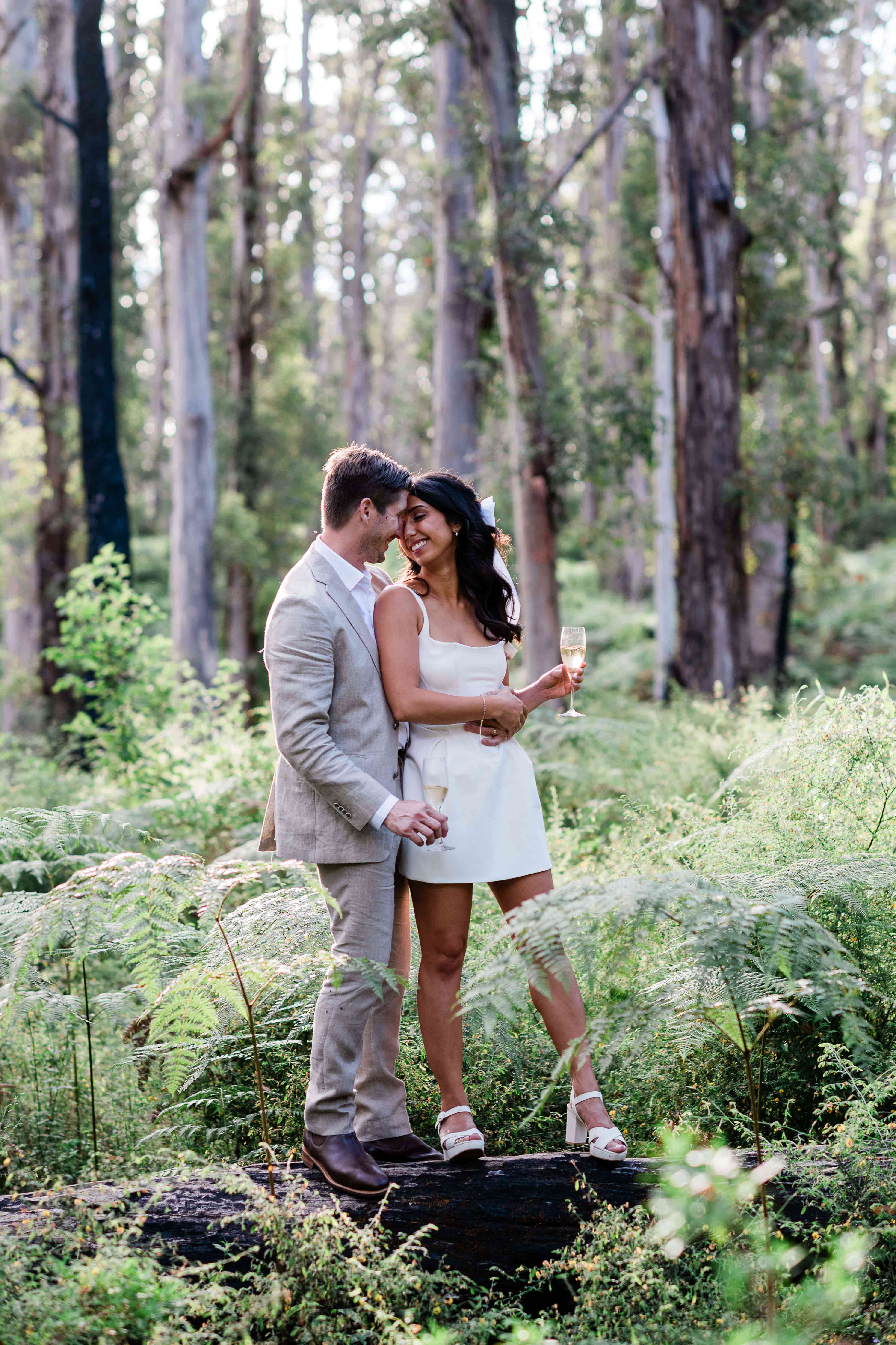 Tall karri trees over a wedding ceremony at Boranup Karri Forest, Margaret River