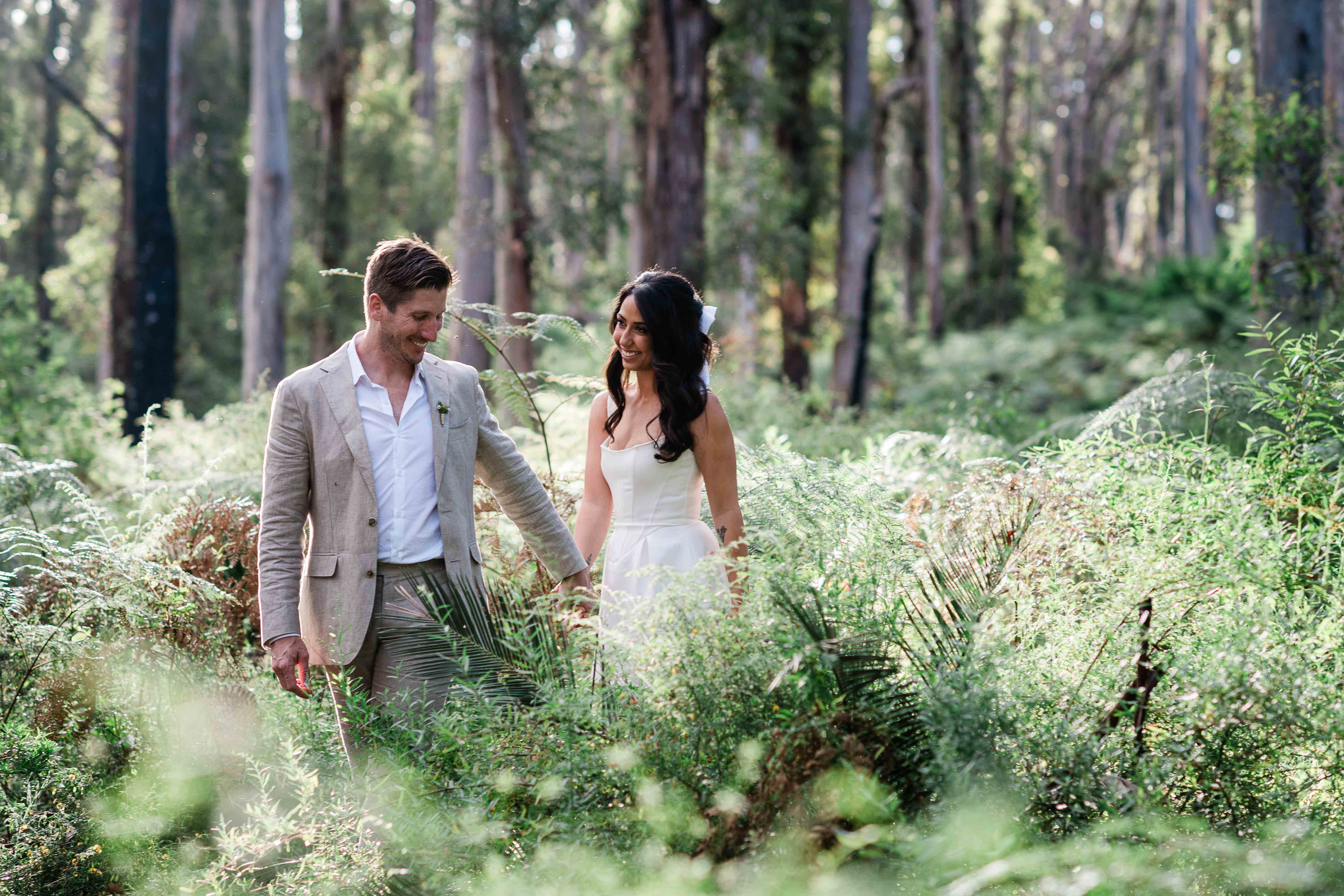 James and Sarah at their Margaret River elopement ceremony in Boranup Karri Forest