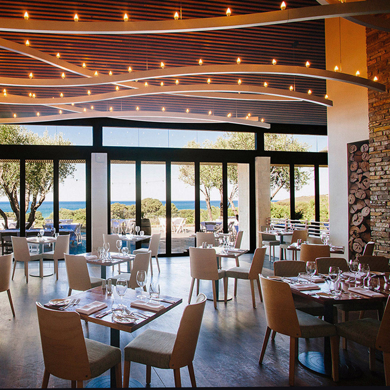 Fine dining restaurant interior at Pullman Bunker Bay Resort photographed by Margaret River commercial hospitality photographer John Rice